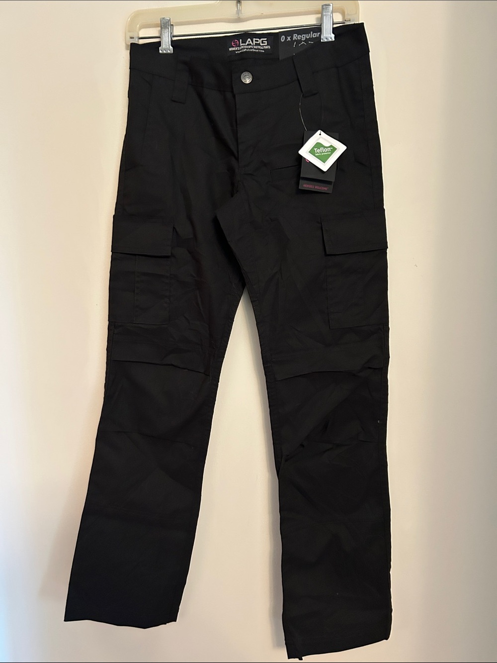 LAPG stretch ops black tactical pants teflon finish cargo size 0 reg